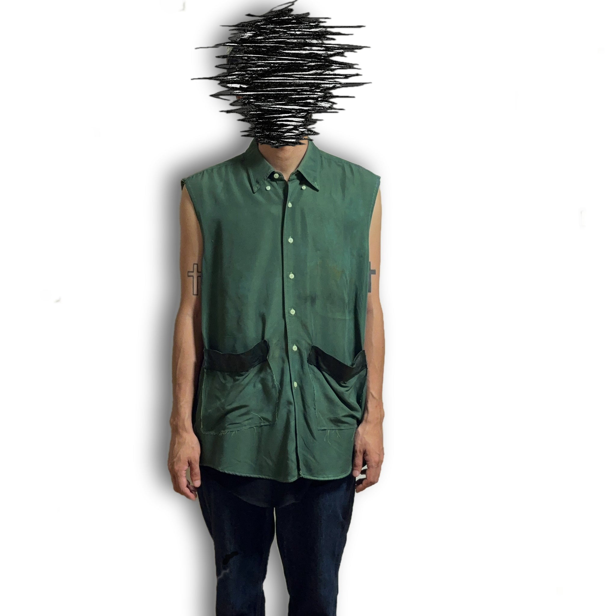 Remade Shirt Vest | Under The Brain